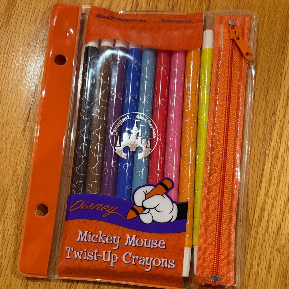 Vintage Disney Mickey Mouse Colorful Crayon Set